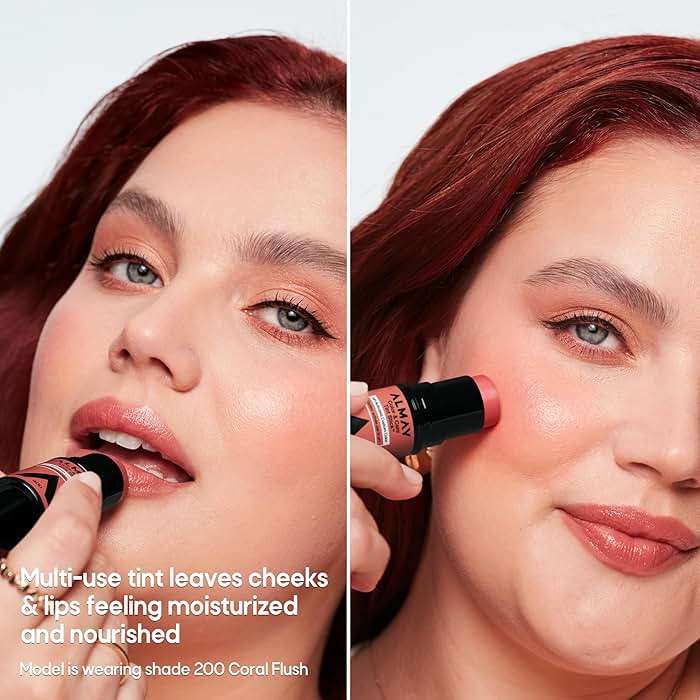 Almay Lip and Cheek Tint, Color & Care Tint Stick, Multi-Use Moisturizing Blush and Lip Color, Dewy Finish, 400 Nude Flush, 0.25 oz - Image 4