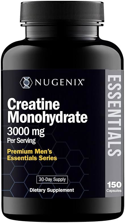 Nugenix Essentials Premium Creatine Monohydrate Pills Supplement, 3000mg, 150 Capsules - Product Image
