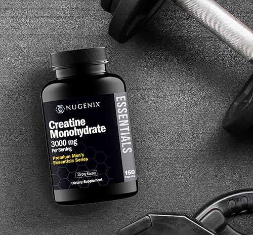 Nugenix Essentials Premium Creatine Monohydrate Pills Supplement, 3000mg, 150 Capsules - Image 4