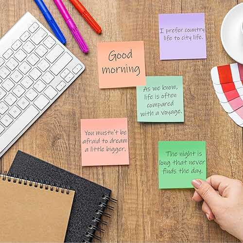 BAYTORY 640 Sheets Pop Paper Up Sticky Notes, 3 x 3 Inches, Morandi Colored Self-Sticky Note Pads, Memo Pads for School Office Home Desk Accessories (Morandi Series) - Image 8