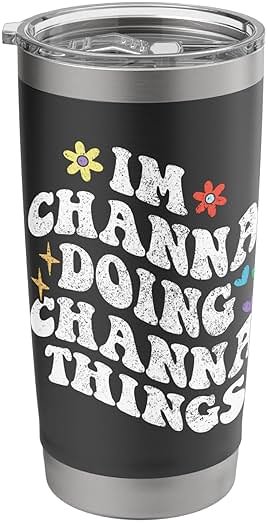 Retro Groovy Im Channa Doing Channa Things Funny Mother's Stainless Steel Insulated Tumbler - Product Image
