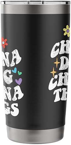 Retro Groovy Im Channa Doing Channa Things Funny Mother's Stainless Steel Insulated Tumbler - Image 3