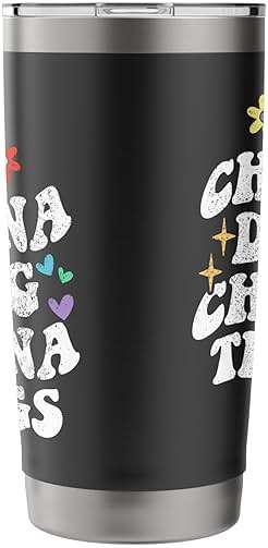 Retro Groovy Im Channa Doing Channa Things Funny Mother's Stainless Steel Insulated Tumbler - Image 5