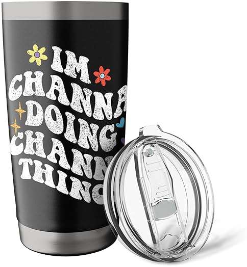 Retro Groovy Im Channa Doing Channa Things Funny Mother's Stainless Steel Insulated Tumbler - Image 6