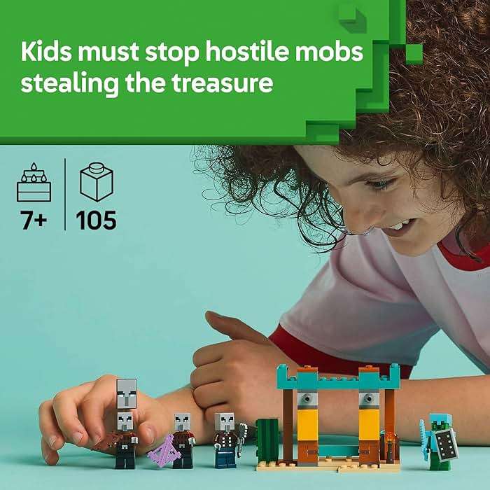 LEGO Minecraft The Illager Desert Patrol Toy Figures and Playset - Building Minecraft Toy for Kids, Boys and Girls, Ages 7+ - with 4 Figures for Pretend Play - Gift Idea for Birthdays - 21267 - Image 2