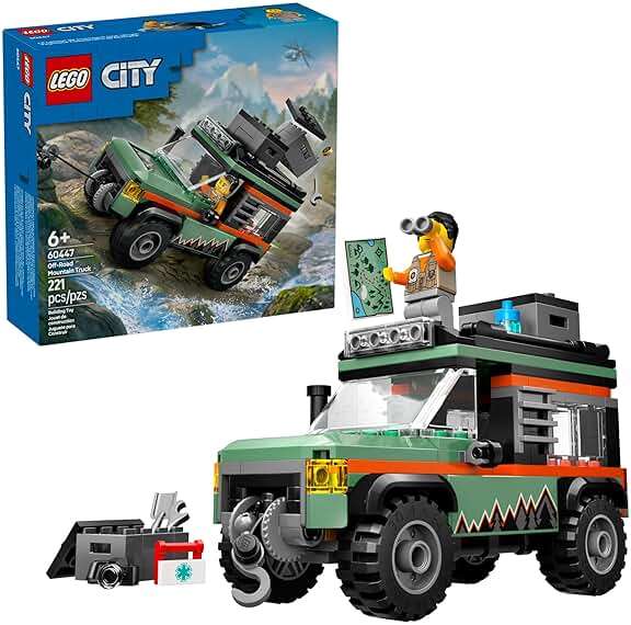 LEGO City Off-Road 4x4 Mountain Truck Toy - Building Toy Set for Kids, Boys and Girls, Ages 6+ - Fun Gift Idea for Birthdays and Holidays - with Adventurer Minifigure and Accessories - 60447 - Image 1