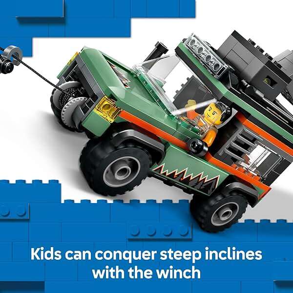 LEGO City Off-Road 4x4 Mountain Truck Toy - Building Toy Set for Kids, Boys and Girls, Ages 6+ - Fun Gift Idea for Birthdays and Holidays - with Adventurer Minifigure and Accessories - 60447 - Image 3