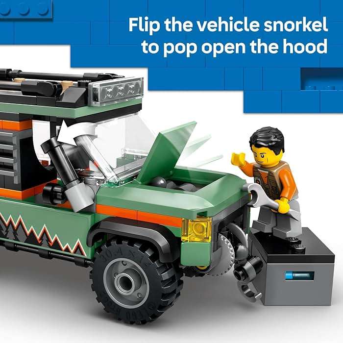 LEGO City Off-Road 4x4 Mountain Truck Toy - Building Toy Set for Kids, Boys and Girls, Ages 6+ - Fun Gift Idea for Birthdays and Holidays - with Adventurer Minifigure and Accessories - 60447 - Image 4