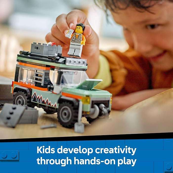 LEGO City Off-Road 4x4 Mountain Truck Toy - Building Toy Set for Kids, Boys and Girls, Ages 6+ - Fun Gift Idea for Birthdays and Holidays - with Adventurer Minifigure and Accessories - 60447 - Image 5