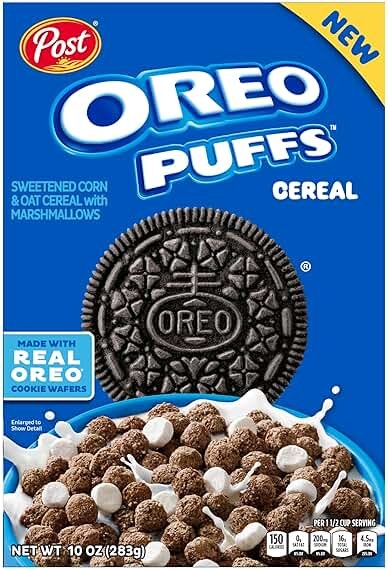 Post, Oreo Puffs Cereal, Chocolate Breakfast Cereal, 10 Ounce - Product Image