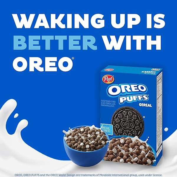 Post, Oreo Puffs Cereal, Chocolate Breakfast Cereal, 10 Ounce - Image 6