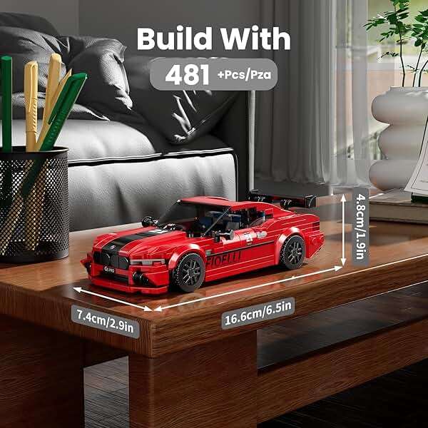 Mould King Speed Champion M8 Racing Car Building Kit with Acrylic Display Case, 27072 Collectible Model Car Kits, Building Blocks Kit Racing Toy Cars for Adult Kids 8+(481 PCS) - Image 3