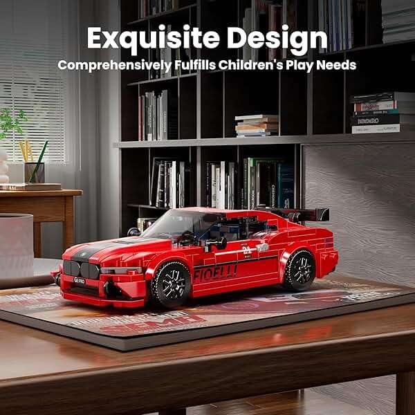 Mould King Speed Champion M8 Racing Car Building Kit with Acrylic Display Case, 27072 Collectible Model Car Kits, Building Blocks Kit Racing Toy Cars for Adult Kids 8+(481 PCS) - Image 4