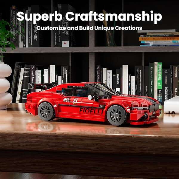 Mould King Speed Champion M8 Racing Car Building Kit with Acrylic Display Case, 27072 Collectible Model Car Kits, Building Blocks Kit Racing Toy Cars for Adult Kids 8+(481 PCS) - Image 6