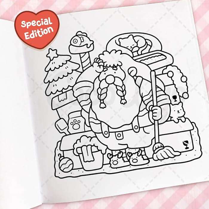 Cozy Christmas: Coloring Book for Adults and Kids (Cozy Spaces Coloring) - Image 3