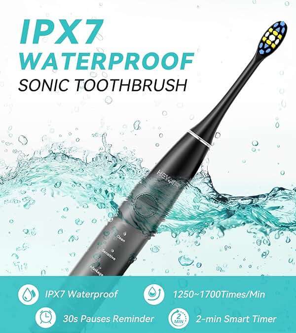 Professional Water Flosser & Electric Toothbrush Combo, 600ML Home Use Oral Irrigator for 10 Adjustable Water Pressure, 2 Cleaning Modes, 1+1 Brushing & Flossing for Complete Oral Care - Image 4