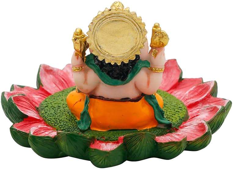 Hindu God Ganesha Idol Statue - 3.8"L Ganesh Incense Burner/Holder India Ganapati Pooja Item Home Office Temple Mandir Shrine Altar Diwali Puja Decor Ideal Gifts for Indian Friend Relative - Image 8