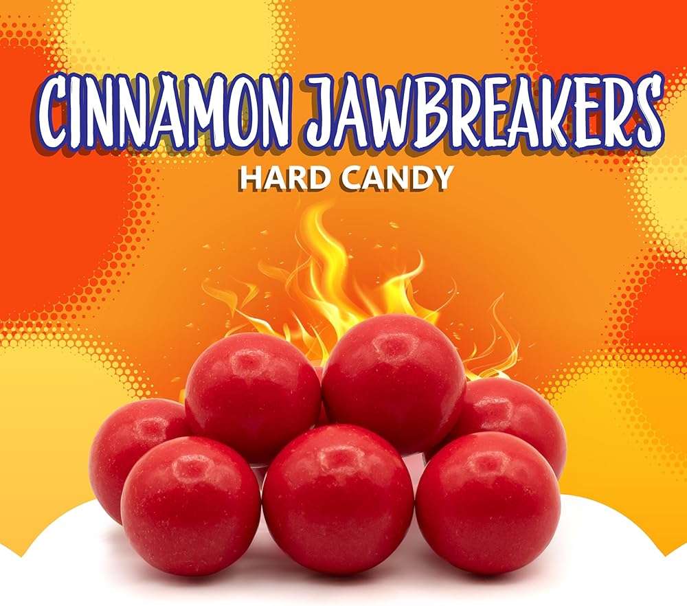 Cinnamon Jawbreakers Hard Candy, Spicy Cinnamon Candy, 2 Lb Bag | Individually Wrapped, Fiery Hot Cinnamon Flavor - Image 3