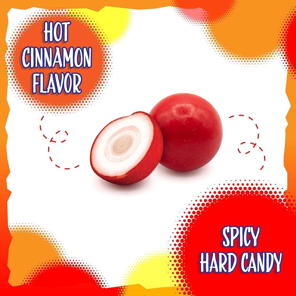 Cinnamon Jawbreakers Hard Candy, Spicy Cinnamon Candy, 2 Lb Bag | Individually Wrapped, Fiery Hot Cinnamon Flavor - Image 5