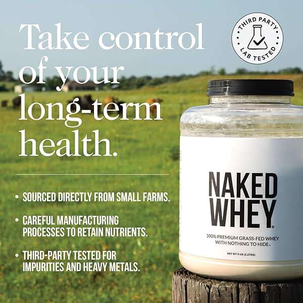 NAKED Whey Isolate Protein - Only 2 Ingredients, 30g Grass-Fed Protein, Zero Carb, Unflavored, Undenatured, Non-GMO, No Soy, Gluten-Free, No Preservatives - 28 Servings - Image 6
