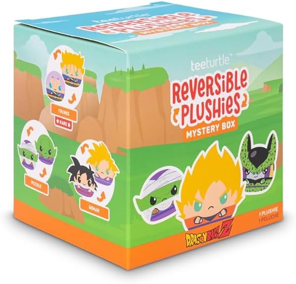 TeeTurtle Dragon Ball Z Series Reversible Plushie Mystery Box - 3-Inch Mini Two-Sided Blind Box Anime Plush with Embroidered Details - Cute Collectible Surprise Toy for Kids, Teens, and Adults - Product Image