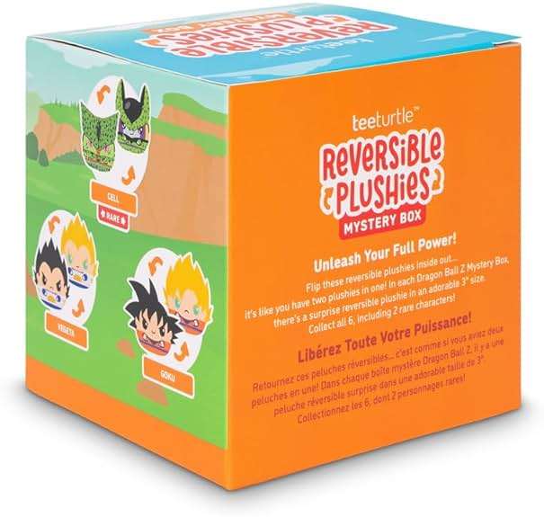 TeeTurtle Dragon Ball Z Series Reversible Plushie Mystery Box - 3-Inch Mini Two-Sided Blind Box Anime Plush with Embroidered Details - Cute Collectible Surprise Toy for Kids, Teens, and Adults - Image 2
