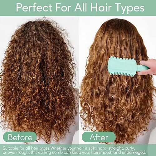 Curly Hair Brush Defining, Volume Curl Defining Brush for Effortlessly Detangling Shaping and Styling Women's Curls, Waves & Coils, Curly Hair Products, Reduce Frizz - Image 7