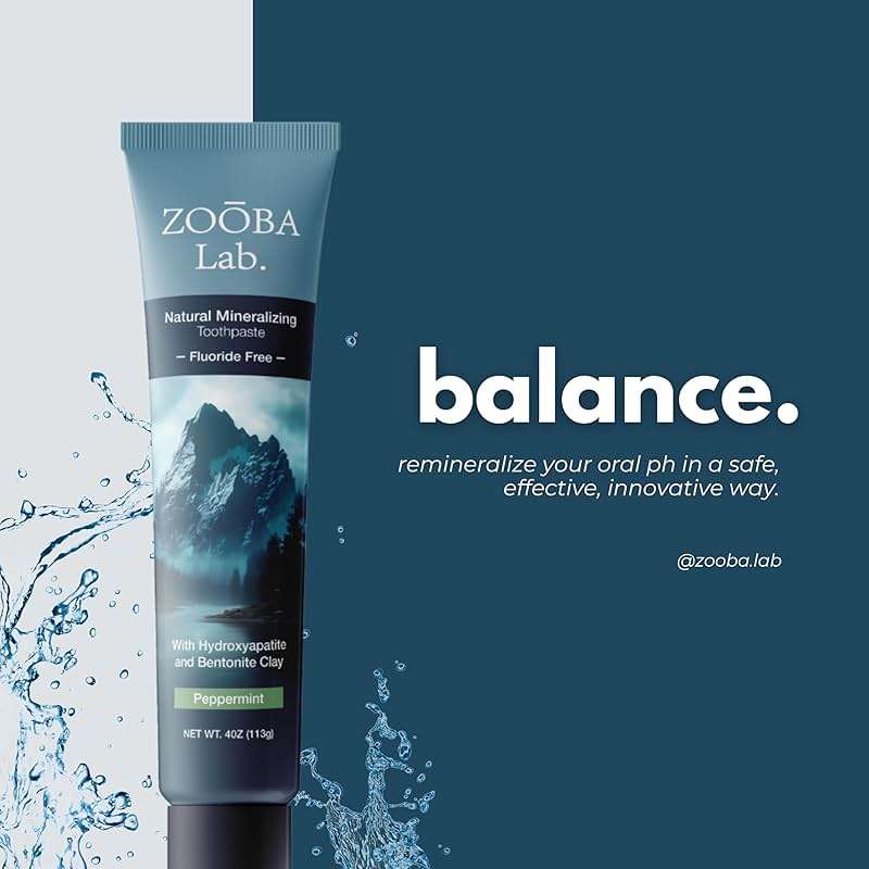 Zooba Natural Fluoride Free Toothpaste with Hydroxyapatite Remineralizing Whitening Bentonite Clay, Vegan - Sensitive Teeth - Doctor Recommended for Healthy Adults & Kids, Non-Toxic - Image 3