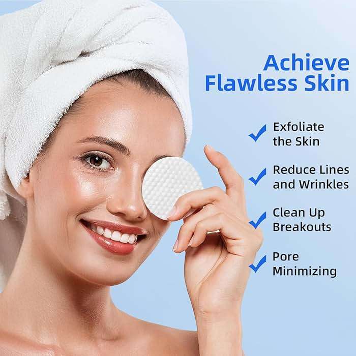 Glycolic Acid Pads, 10% Ultra Pure Glycolic Acid & 2% Salicylic Acid, Exfoliating Peel Pads for Face, Effective Chemical Peel, Keeps Skin Smooth and Prevents Wrinkles and Lines - 60 Pads - Image 2