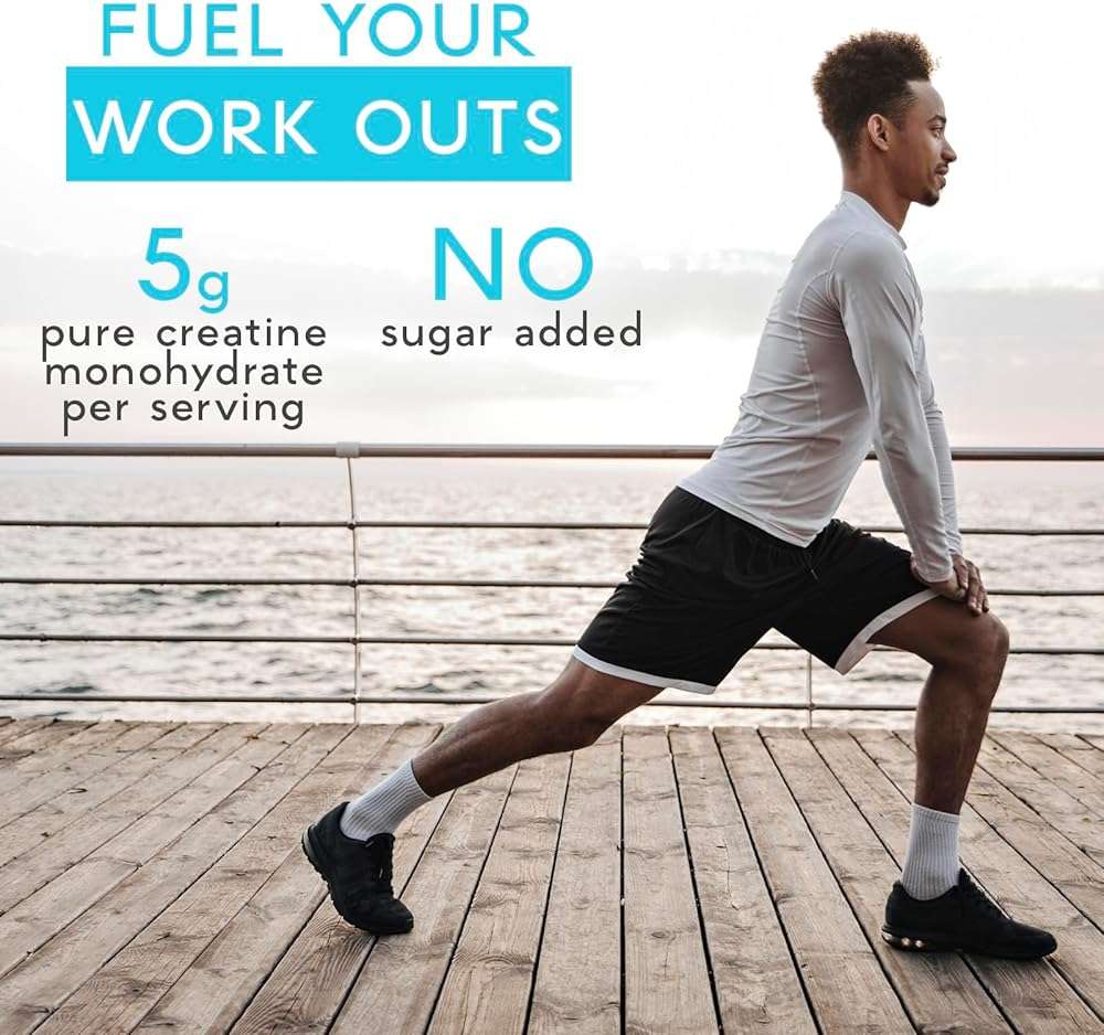 PowerUp Bites Creatine Monohydrate Gummies Blueberry for Men & Women, 100% Creatine Blueberry Gummies, 5g per Serving + Vegan, Sugar Free + Strength, Energy, Muscle & Booty Gain - 120 Count - Image 4