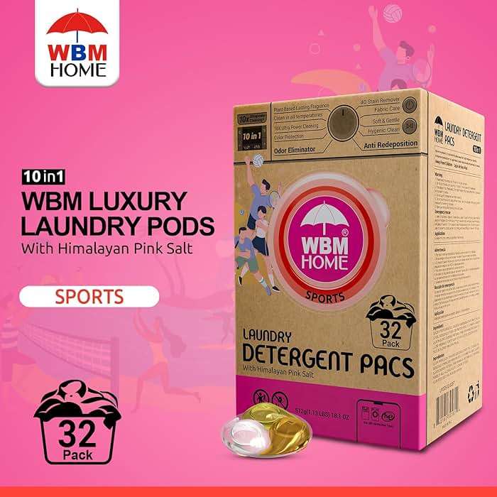 WBM Laundry Detergent Pods, Autumn Scent – 32 Pods in Recycleable Packaging for 10x Ultra Power Cleaning, Odor Defense for Activewear & Sports Shirts - Image 3