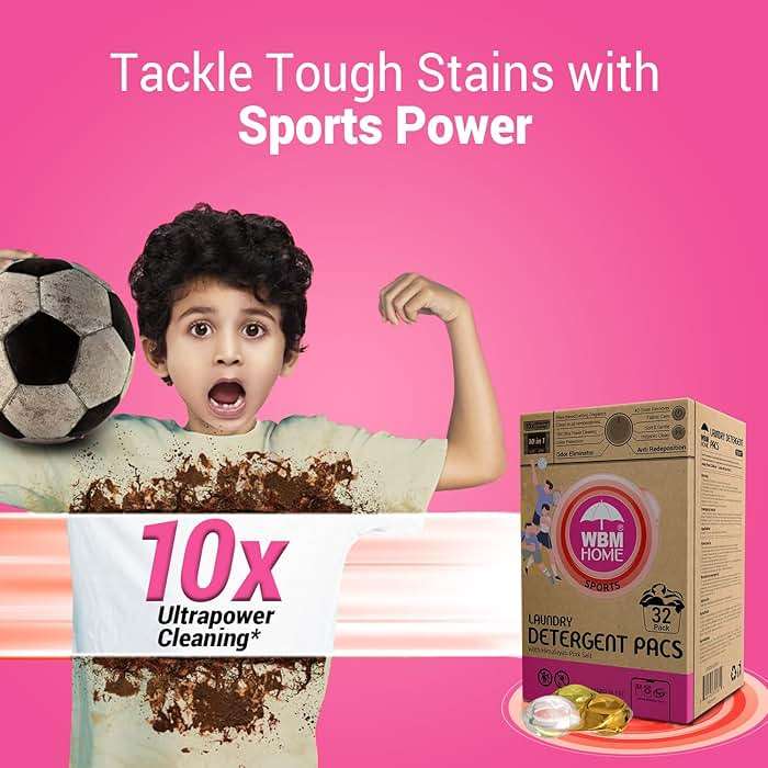 WBM Laundry Detergent Pods, Autumn Scent – 32 Pods in Recycleable Packaging for 10x Ultra Power Cleaning, Odor Defense for Activewear & Sports Shirts - Image 6