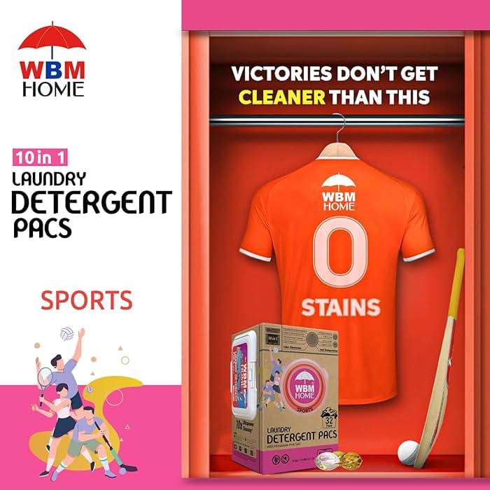WBM Laundry Detergent Pods, Autumn Scent – 32 Pods in Recycleable Packaging for 10x Ultra Power Cleaning, Odor Defense for Activewear & Sports Shirts - Image 7