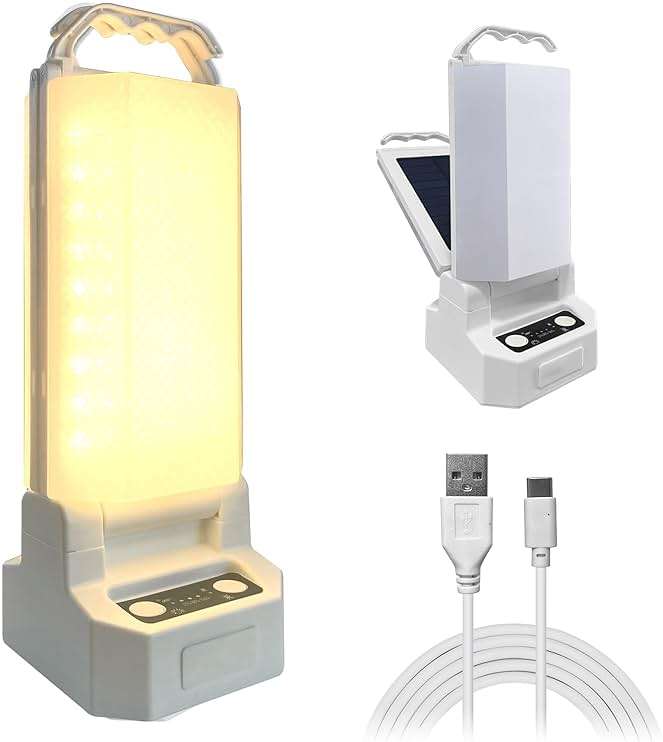 Watfal Solar Powered LED Portable Camping Lantern 4500mAh Rechargeable 1000 Luminaid 6500K Waterproof and 4 Brightness Dimmable, Ideal Camping Lights for Home Power Outages, Outdoor Survival Gear - Image 2