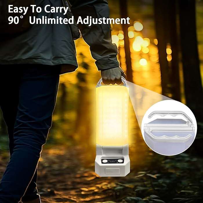 Watfal Solar Powered LED Portable Camping Lantern 4500mAh Rechargeable 1000 Luminaid 6500K Waterproof and 4 Brightness Dimmable, Ideal Camping Lights for Home Power Outages, Outdoor Survival Gear - Image 7