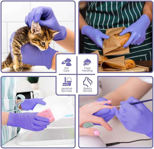 Safe Health Nitrile Disposable Gloves, 3.5 Mil, Imperial Blue, Powder Free, Latex Free, Tattoo, Beauty, Salon, Car - Image 4