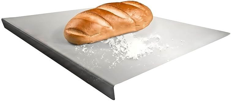 Stainless Steel Cutting Boards for Kitchen - Food-Grade 304 - Suitable for Meat, Fruits, Veggies, & Bread- Large-sized Chopping Boards with Lip - 11.81x15.75 in - Product Image