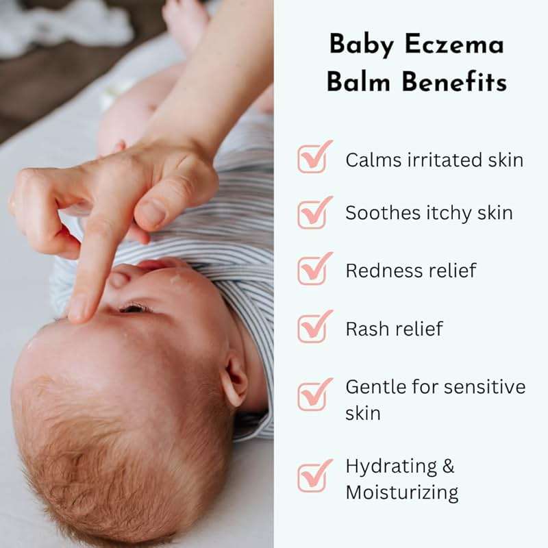 Irene Organics Baby Eczema Relief Balm, Healing Ointment Baby Moisturizing Cream for Eczema, Dry, Itchy Skin. Award Winning Baby Skincare for Sensitive Skin, Safe for Newborns, Kids and Adults - Image 4