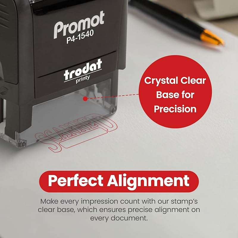 Promot Scanned - Self Inking Rubber Stamp - Ink Stamps, Clear Impression - Image 3