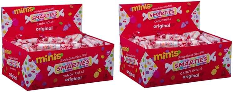 Smarties Candy Mini Rolls - Gluten & Vegan Free - Classic Sweetness From Family Owned Company Since 1949, Peanut & Dairy Free - Individually Wrapped Bulk Halloween Candy- 28oz (Pack of 2) - Image 1