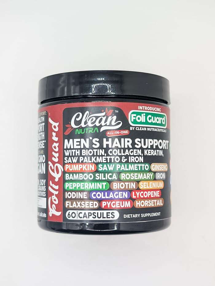Hair Growth Supplement For Men | Biotin Hair Vitamins Collagen Pumpkin Seed Saw Palmetto Iron Ginseng Bamboo Silica Rosemary Peppermint Keratin Selenium Iodine Flaxseed Horsetail Vitamin A C D3 E B12 - Image 6