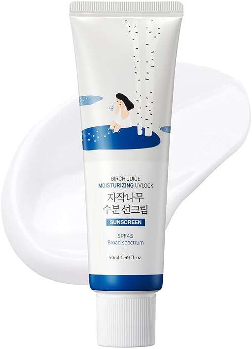 ROUND LAB Birch Juice Moisturizing UV LOCK SPF 45, 1.69 Fl Oz, Hydrating Lotion-like Lightweight Glow Sunscreen for Sensitive Skin, No White Cast, Fragrance-Free, Protector Solar, Korean Sunscreen - Image 1