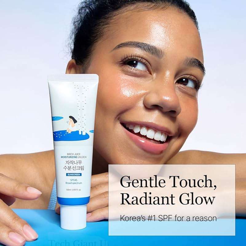 ROUND LAB Birch Juice Moisturizing UV LOCK SPF 45, 1.69 Fl Oz, Hydrating Lotion-like Lightweight Glow Sunscreen for Sensitive Skin, No White Cast, Fragrance-Free, Protector Solar, Korean Sunscreen - Image 2