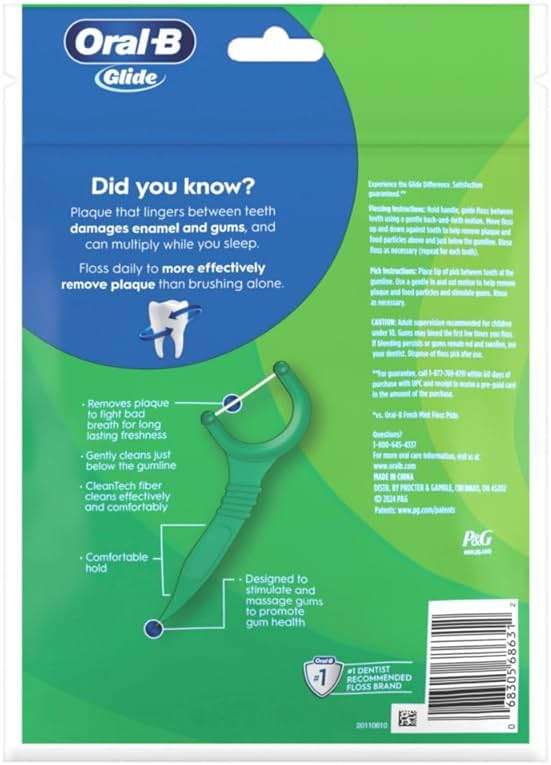Oral-B Glide Mint Dental Floss Picks with Long Lasting Scope Flavor, 3 Pack of 75 Picks (225 Total) - Image 8