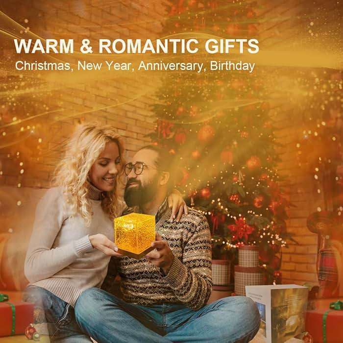TGYWCHY Ocean Wave Projector Lamp,Northern Lights Aurora Projector Light,16 Colors Gradual Rotating Flame Water Lamp,Cube Night Light with Remote Control for Living Room Bedroom Decor Hotel, etc - Image 7