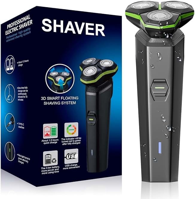 Electric Razor for Men - Electric Shavers for Men with Magnetic Detachable Head, 3D Floating Head, Ideal for Travel, Office, and Business Trips - Product Image