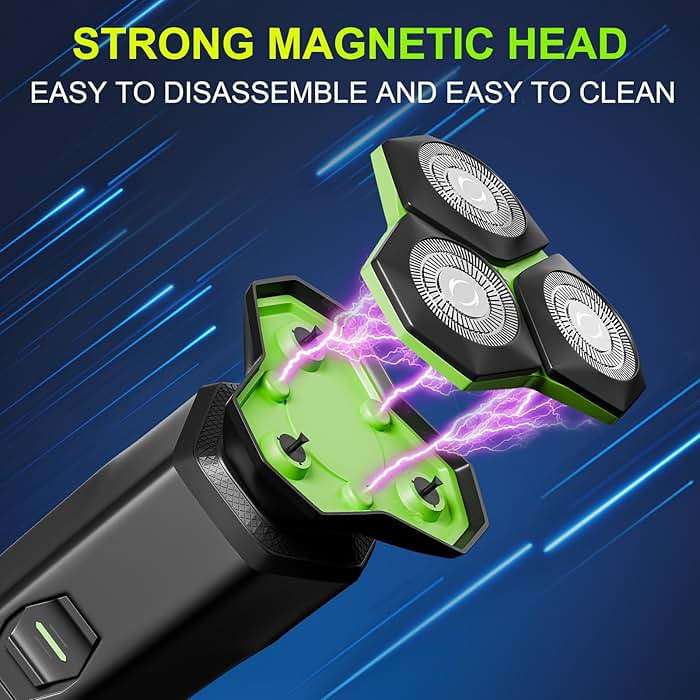 Electric Razor for Men - Electric Shavers for Men with Magnetic Detachable Head, 3D Floating Head, Ideal for Travel, Office, and Business Trips - Image 3