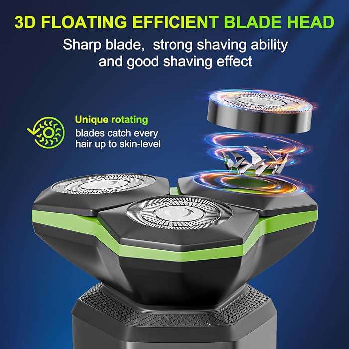 Electric Razor for Men - Electric Shavers for Men with Magnetic Detachable Head, 3D Floating Head, Ideal for Travel, Office, and Business Trips - Image 4