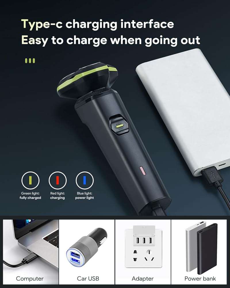Electric Razor for Men - Electric Shavers for Men with Magnetic Detachable Head, 3D Floating Head, Ideal for Travel, Office, and Business Trips - Image 8