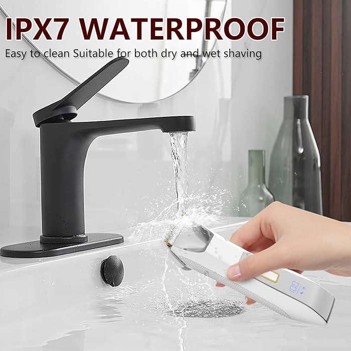 2-in-1 Electric Bikini Trimmer for Women, Dual Head Shaver for Body & Pubic Hair, Painless Smooth, No-Nick Shaving, IPX7 Waterproof, Lightweight with Travel Lock, LED Display - Image 5